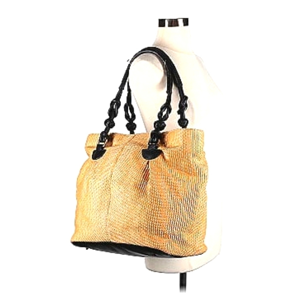 Shanghai Tang Straw Bag Braided Shoulder Handles Oversized Vintage